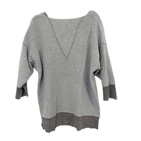 Intimately Free People Gray Inside Out V-Neck Pullover Sweater - Size XS - Picture 2 of 7